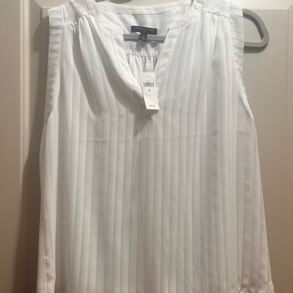 White Sleeveless Top